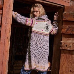 Anthropologie Pilcro Evil Eye Fringed Cardigan